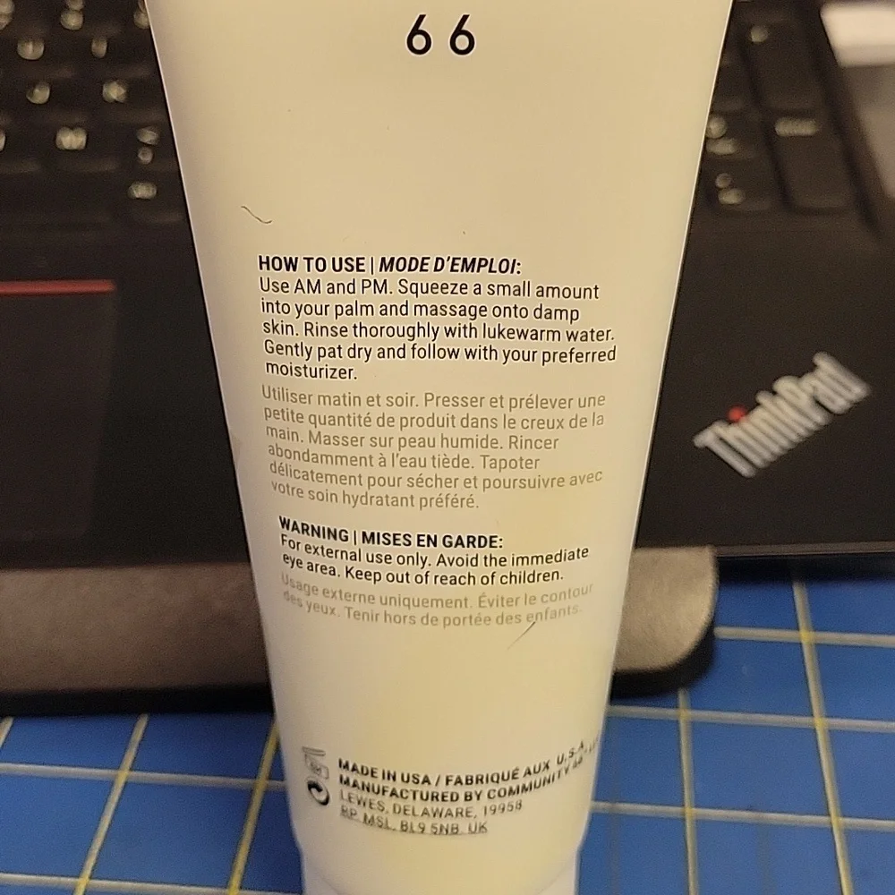 Community Sixty-Six Detoxifying Gel Cleanser 150ml New Sealed Tube
